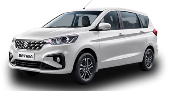 Maruti Ertiga MPV in excellent condition, showcasing the spacious and versatile vehicle included in AB Car Rental Service's fleet. Ideal for group travel and family outings, this comfortable and reliable car is available for chauffeur-driven rentals in Ahmedabad and beyond.